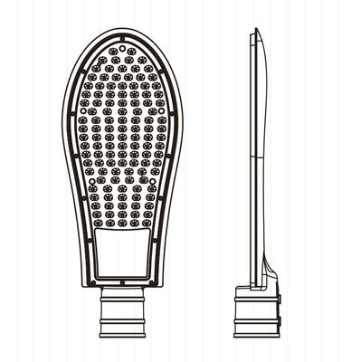 100lm/W 2700K IP65 LED Street Light Surge Protection Highway Road 10KV